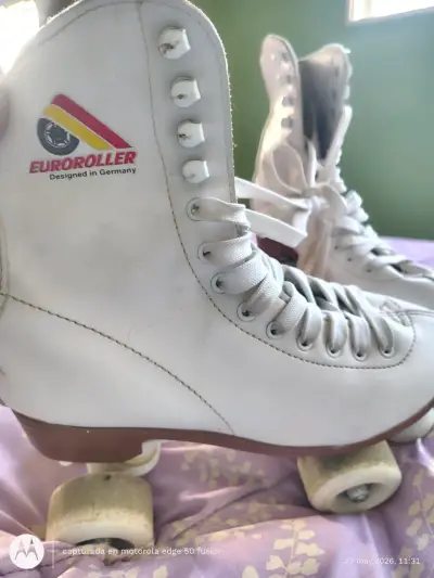 Patines blancos EuroRoller - miniatura 1