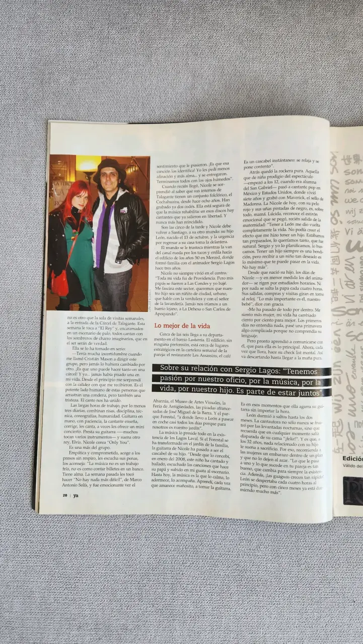 Revista YA portada Nicole año 2009 - 4