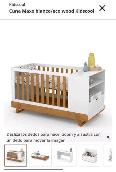 Cuna KidsCool Maxx blanca - miniatura 1