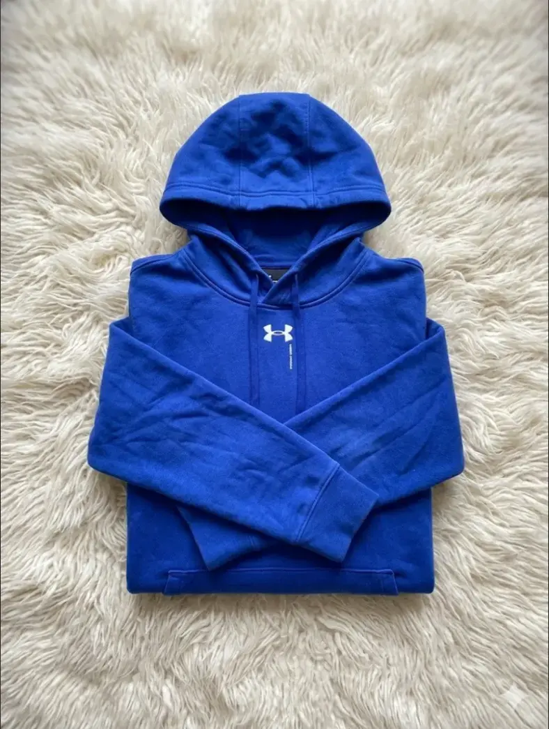 Polerón under armour hoodie azul deportivo