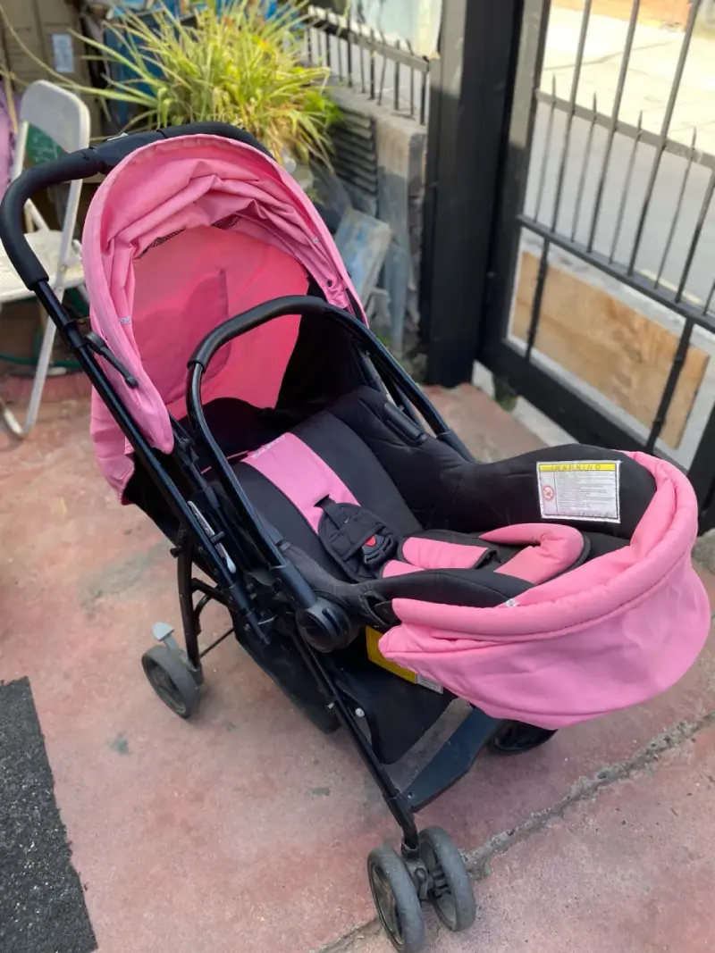 Coche de bebé rosa bebesit - 2
