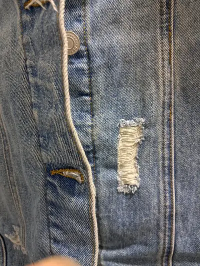 HERMOSA CHAQUETA DE JEANS CON PIEL - miniatura 6