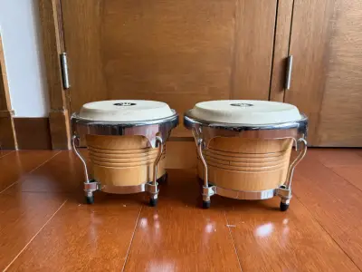 Bongos de madera y metal 6 - 7 - miniatura 1