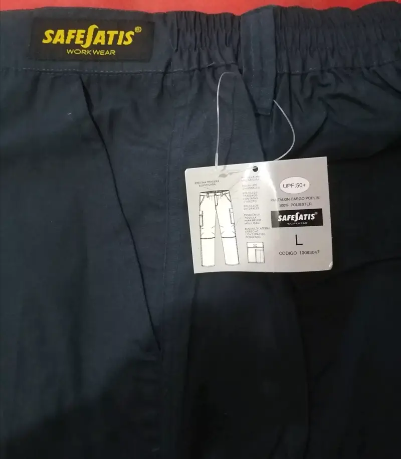 Pantalon azul cargo talla L - 2