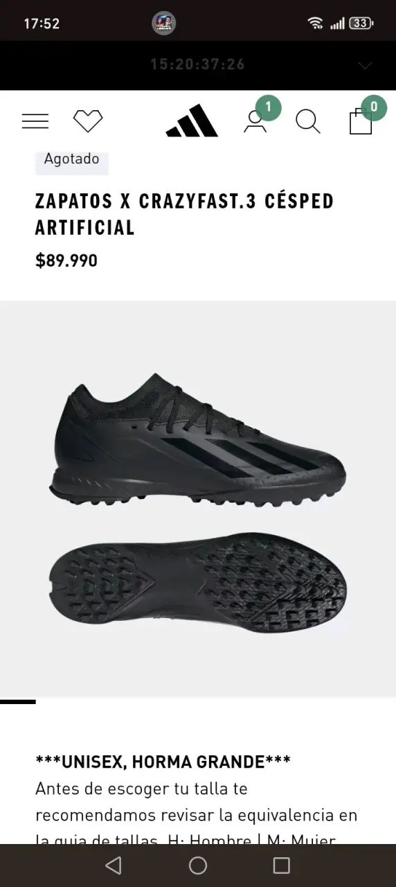 Zapatillas de fútbol Adidas n°37.5 - 2