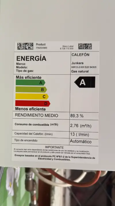 Calefón Junkers 13 LT gas natural tiro forzado - miniatura 2