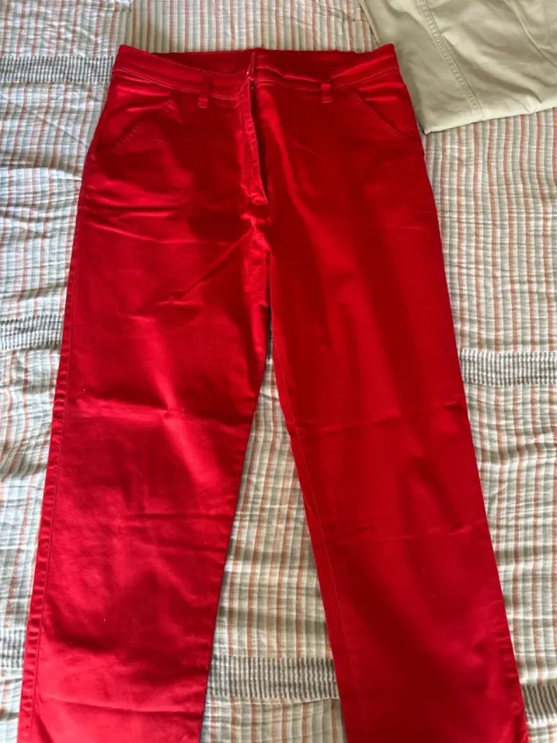 Pantalones rojos vibrantes - 1