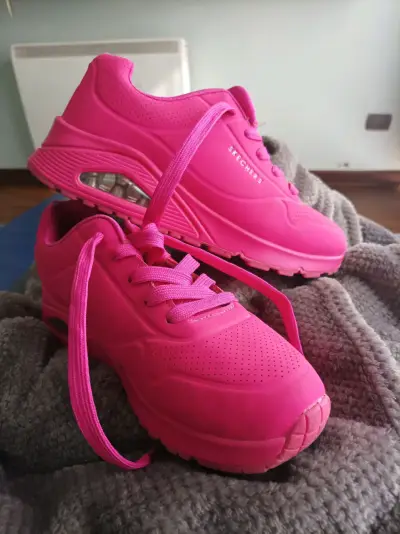 Zapatillas deportivas color fucsia Skechers - miniatura 1