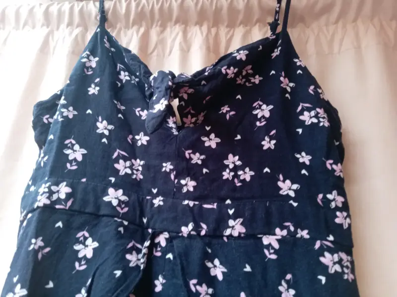 Vestido largo floral azul - 2