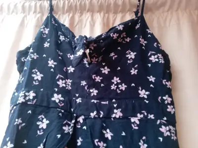 Vestido largo floral azul - miniatura 2