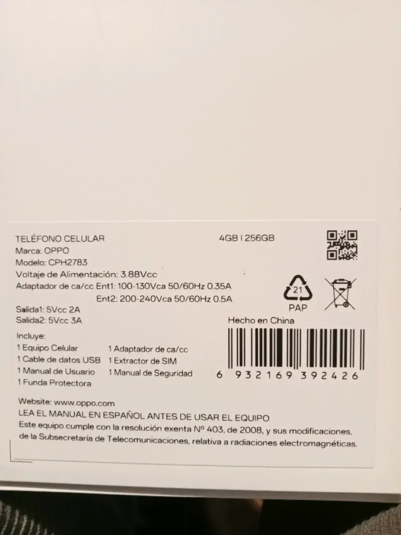 Teléfono celular OPPO A6x 256GB - 1