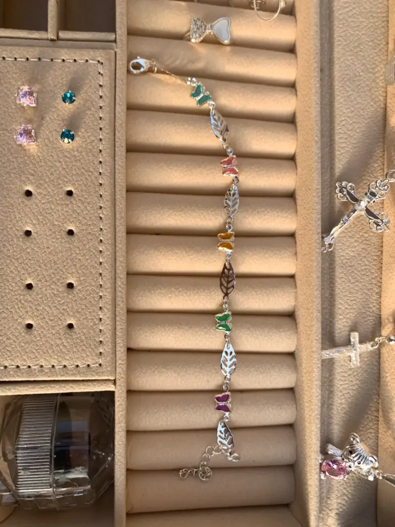 Pulsera de plata con colores