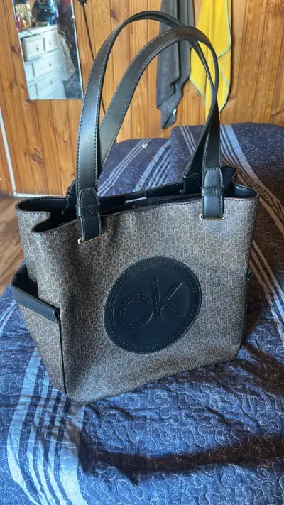 Bolso tote marrón CK - miniatura 1