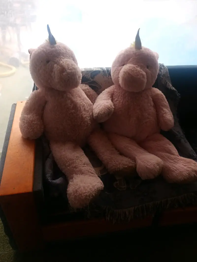 Peluche unicornio rosado