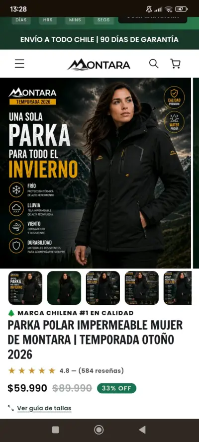 Parka impermeable mujer Montara - miniatura 1