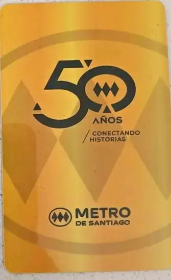 Tarjeta conmemorativa 50 años Metro - 1