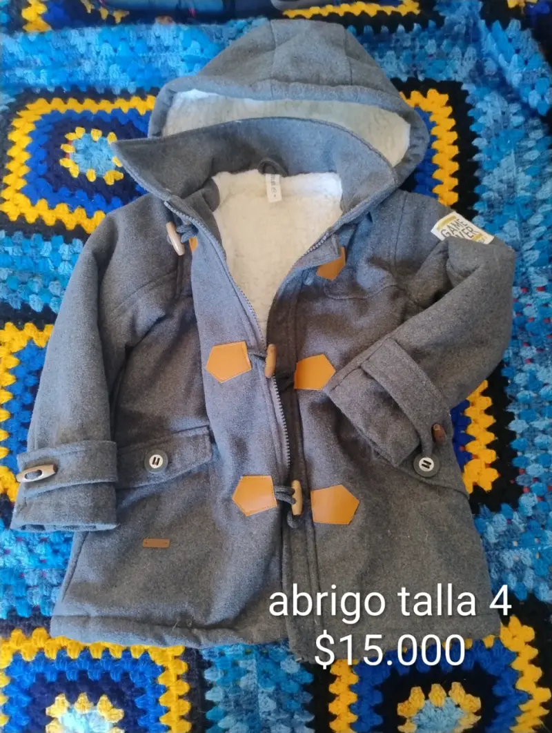 Abrigo gris talla 4 niño - 1