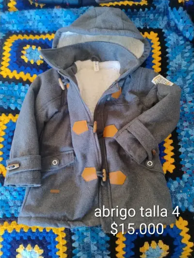 Abrigo gris talla 4 niño - miniatura 1