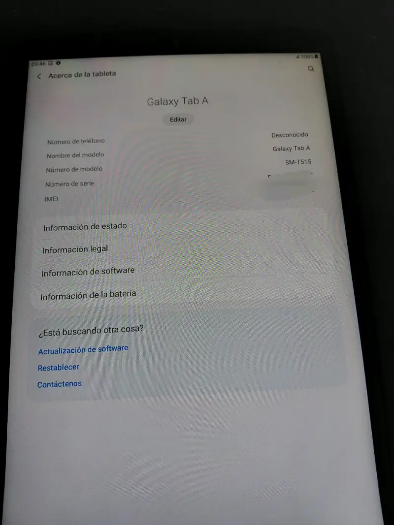 Tablet negra Samsung Galaxy Tab A - 2