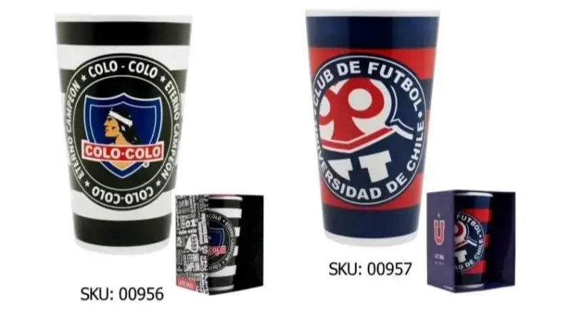 Tazón latte con logos de equipos chilenos - 2