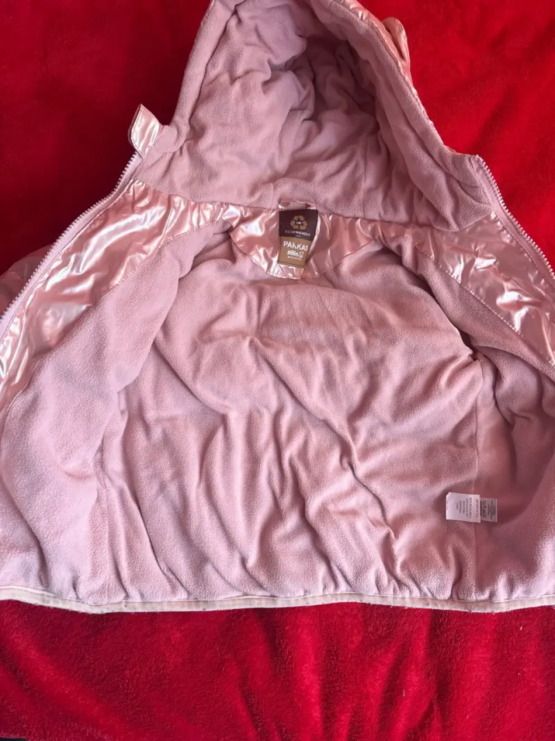 Chaqueta rosada metalizada niña - 3