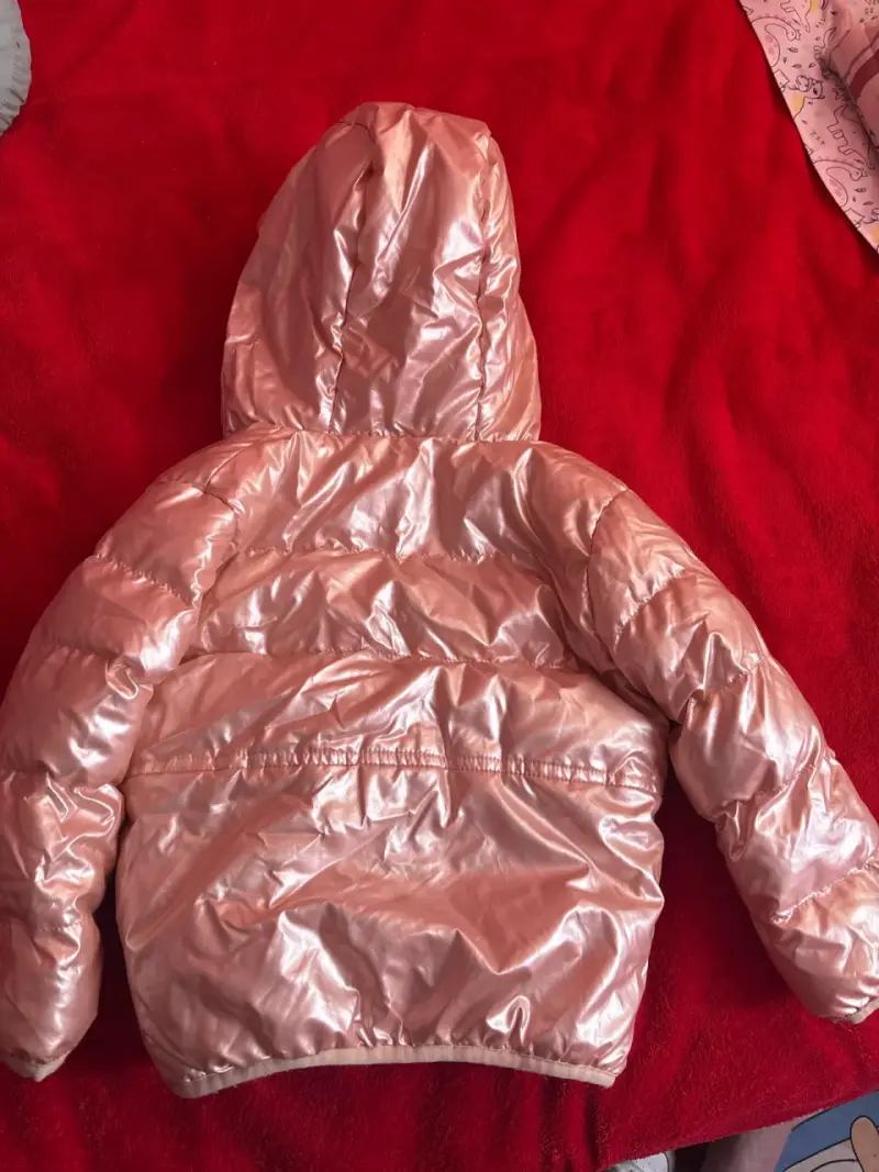 Chaqueta rosada metalizada niña - 5