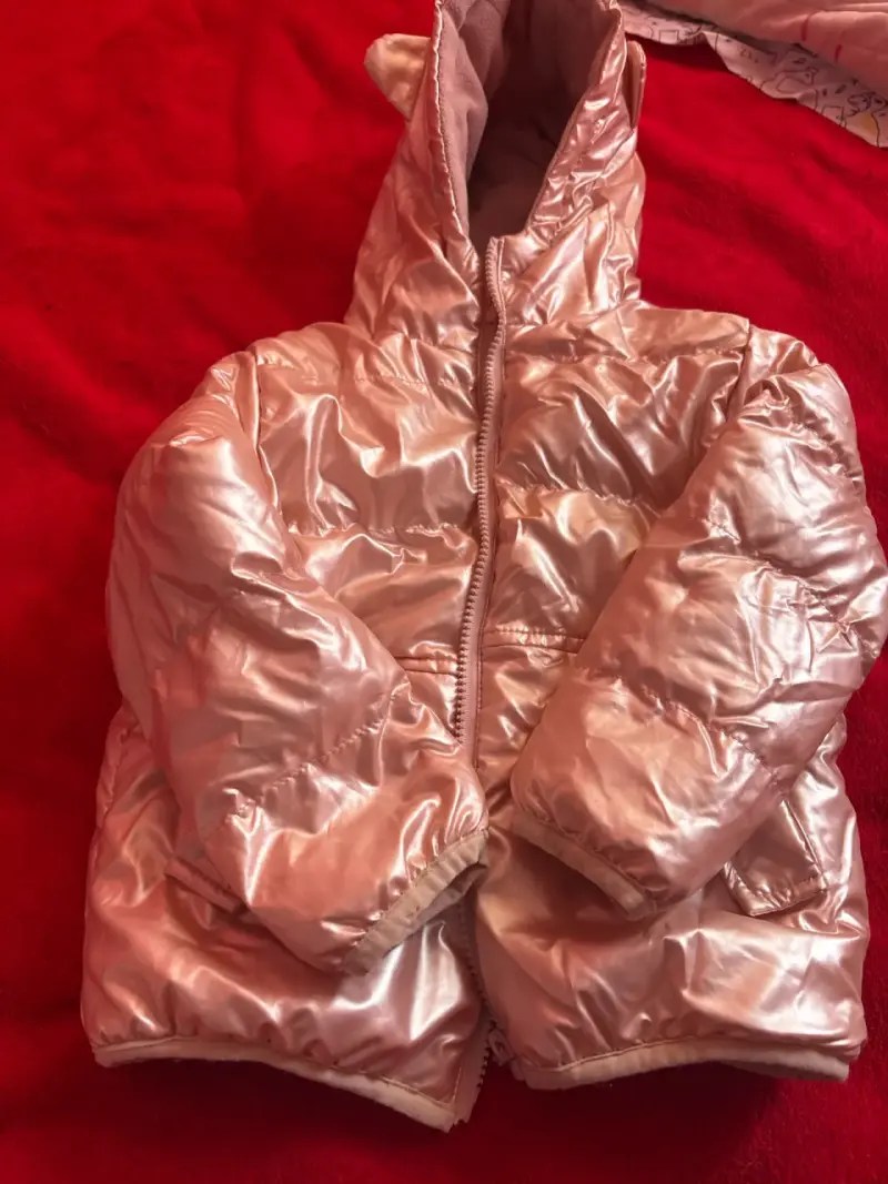 Chaqueta rosada metalizada niña - 6