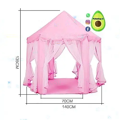 Carpa infantil castillo rosada - 2
