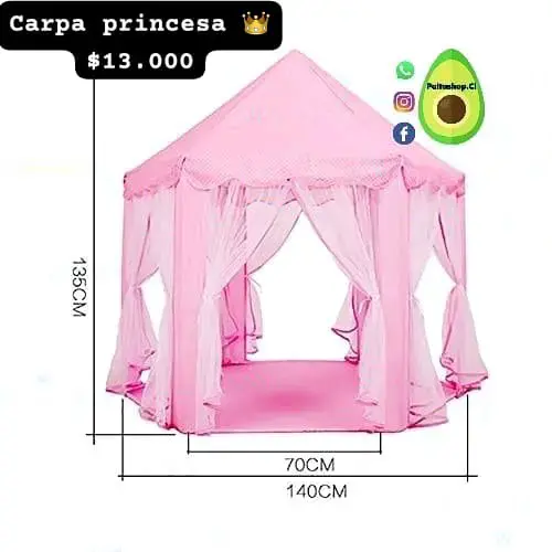 Carpa infantil castillo rosada - 3