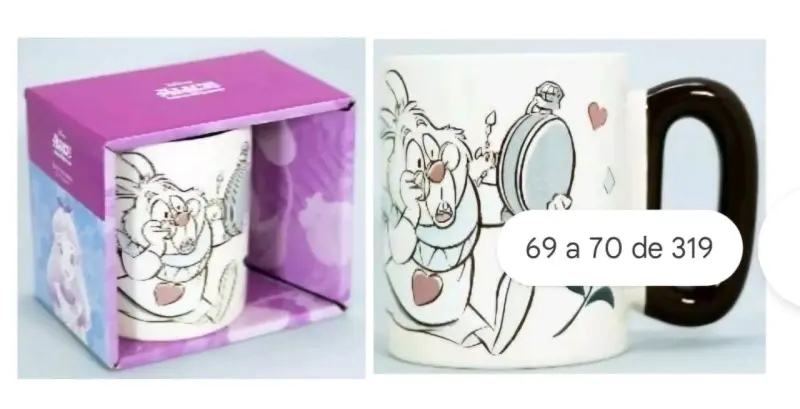 Tazón Disney blanco con diseño