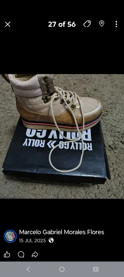 Botas de plataforma beige Rolly Go - miniatura 1