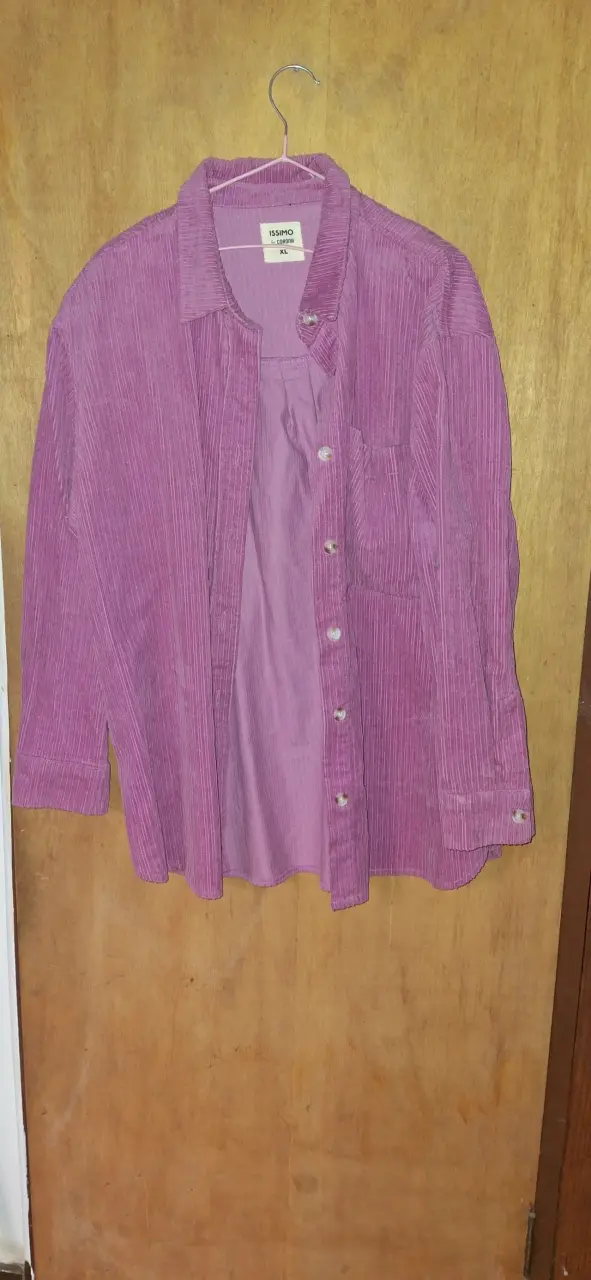 Camisa morada de pana Issimo XL