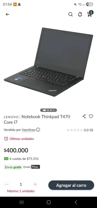 Laptop Lenovo ThinkPad T470 - miniatura 6