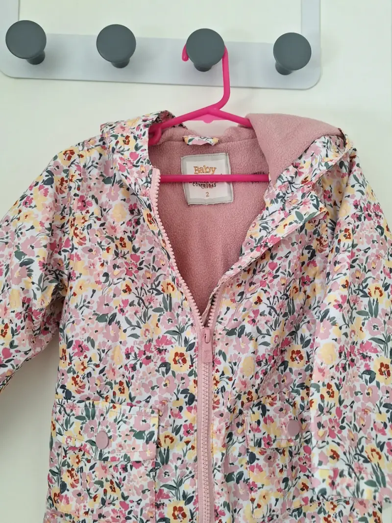 Parka floral para niña - 1