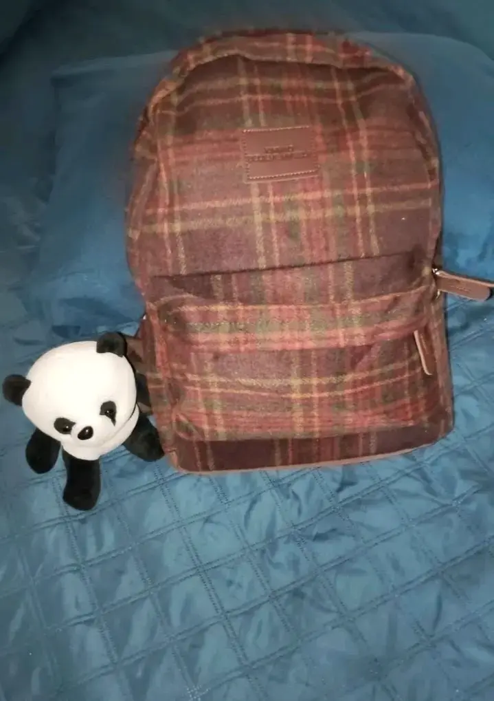 Mochila de lana a cuadros - 2