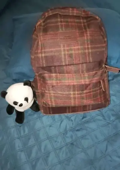 Mochila de lana a cuadros - miniatura 2