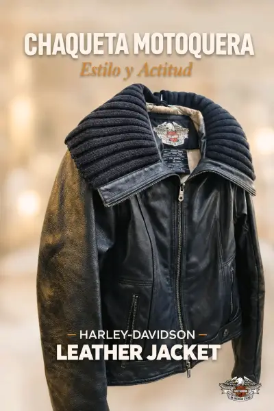 Chaqueta de cuero Harley Davidson - miniatura 2