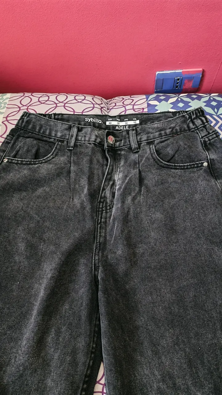 Jeans negros estilo vintage - 3