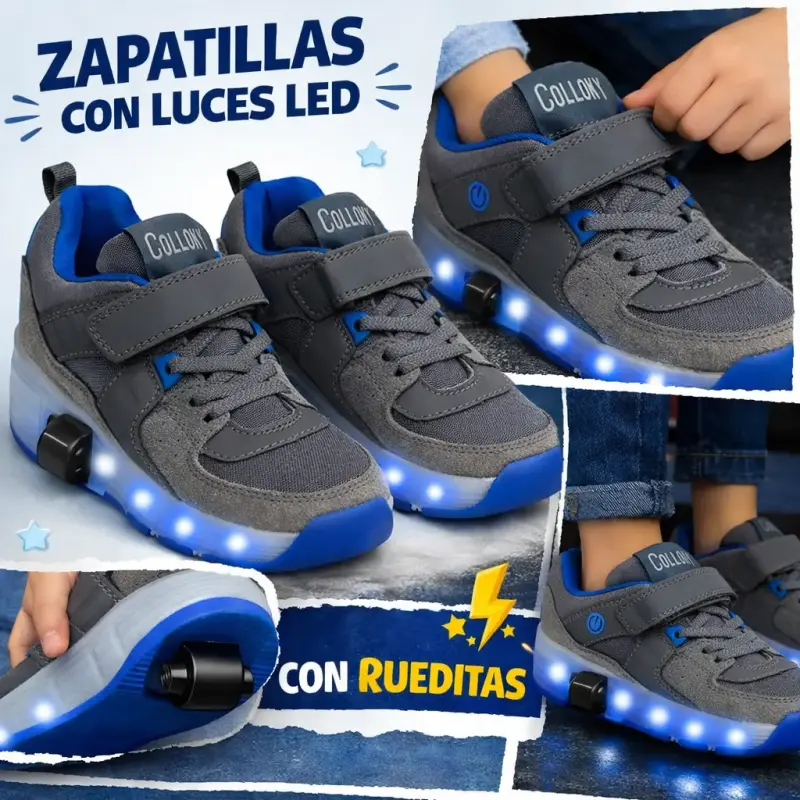 Zapatillas con Luces LED y Rueditas – Colloky - 1