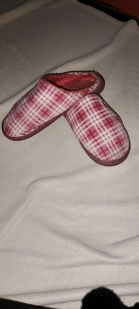 Pantuflas cuadros rosas - 1