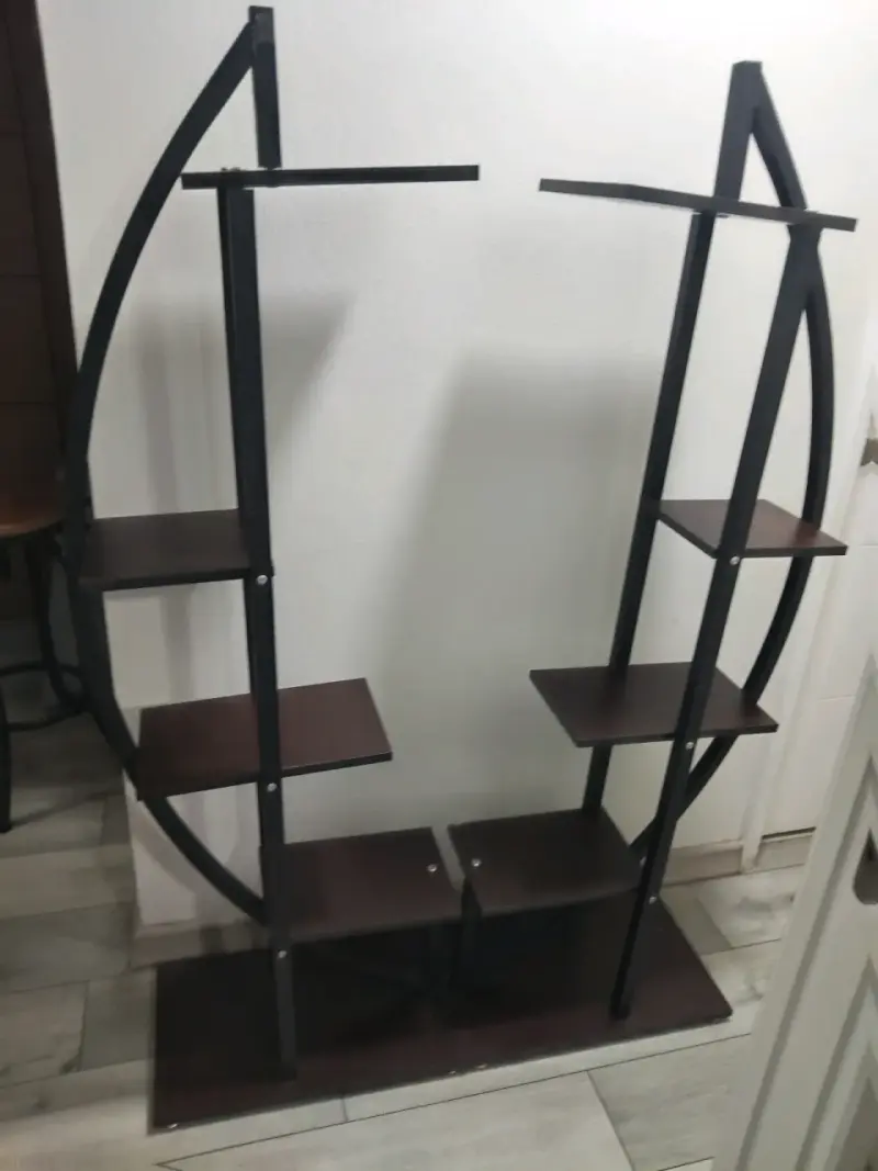 Estantería moderna de metal y madera - 1