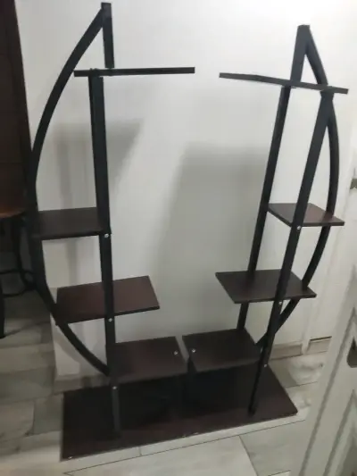 Estantería moderna de metal y madera - miniatura 1