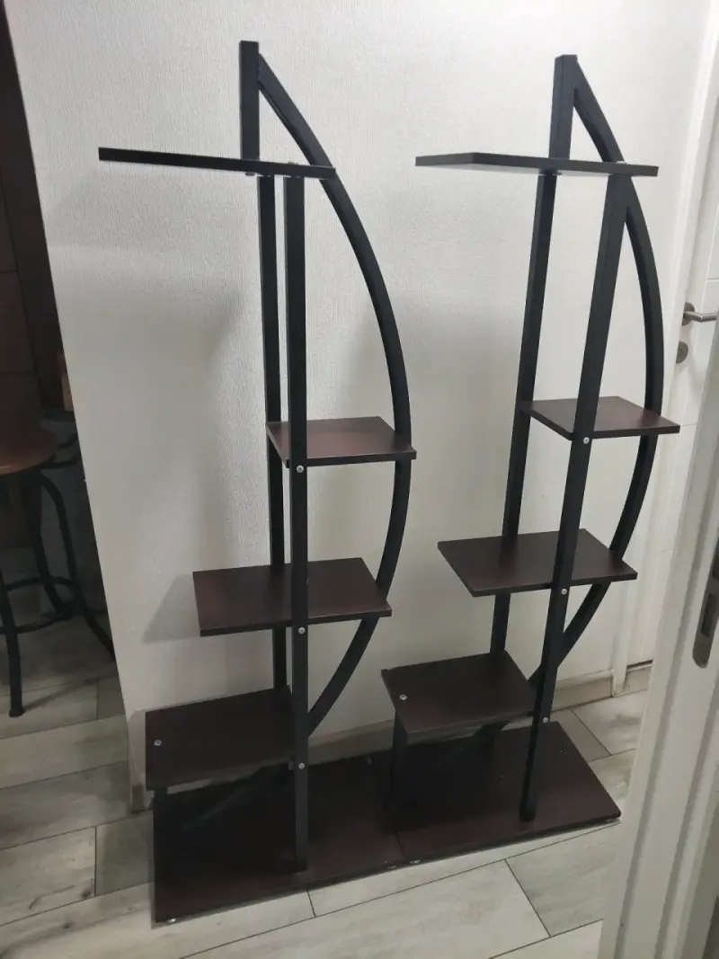 Estantería moderna de metal y madera - 2