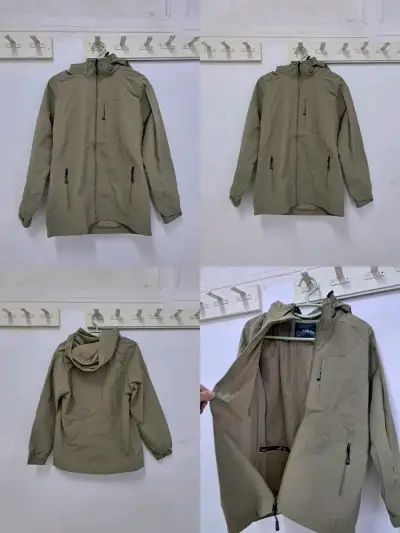 Chaqueta cortaviento beige tactica. - miniatura 1