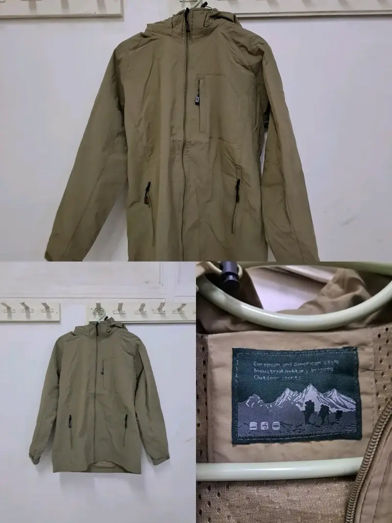Chaqueta cortaviento beige tactica. - 3