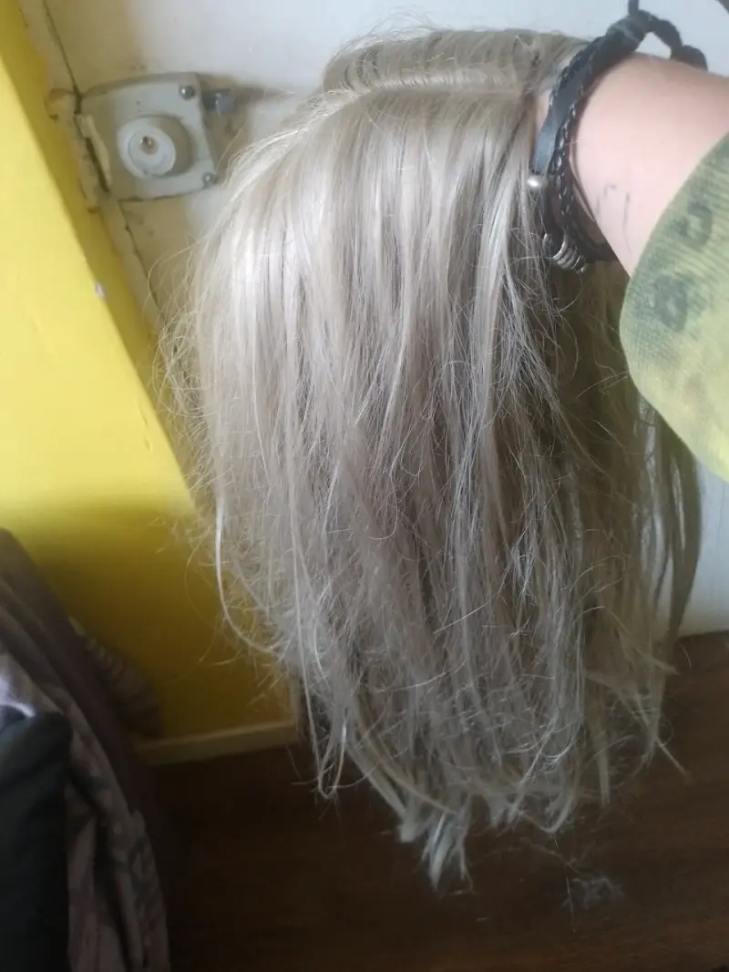 Peluca gris larga - 2