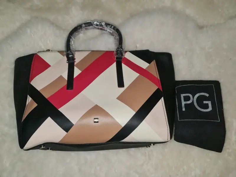 Bolso de diseño geométrico multicolor