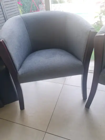 Sillas de tela grises modernas - miniatura 3