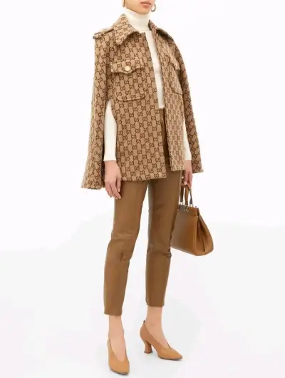 Capa de lana Gucci beige - miniatura 3