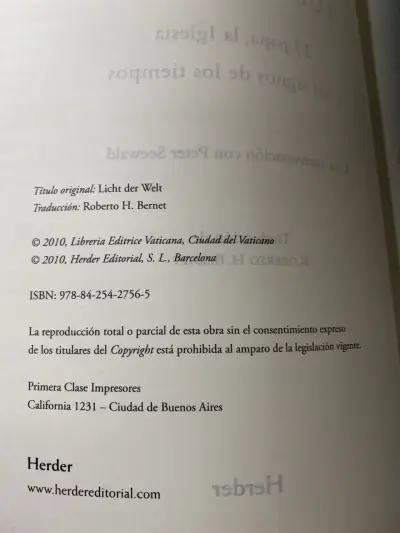 Libro Luz del Mundo - Benedicto XVI - miniatura 2
